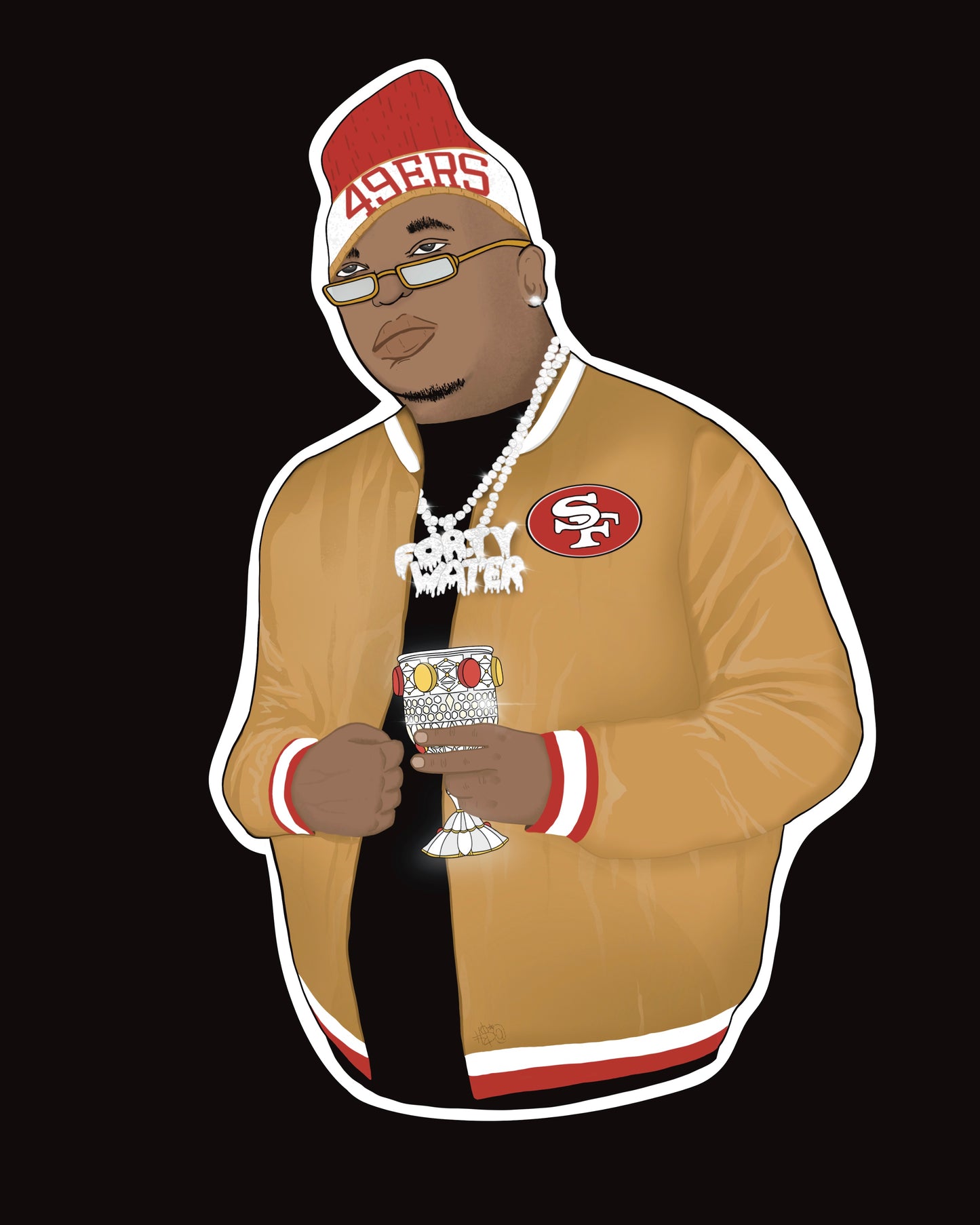 E-40 49er Sticker