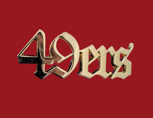 49ers Old English Pin
