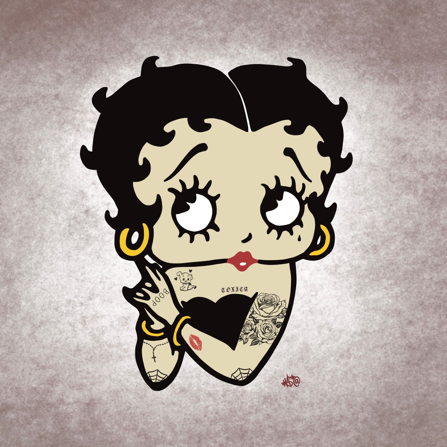 Betty Boop Toxica 8x8 Print