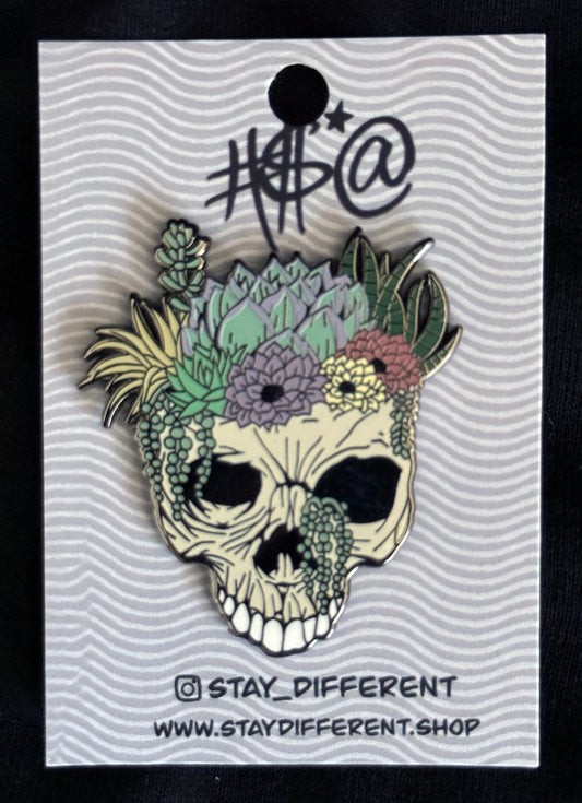 Floral Skull Pin